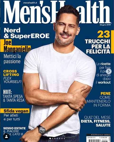 Joe Manganiello picture on the cover of the Men's Health.